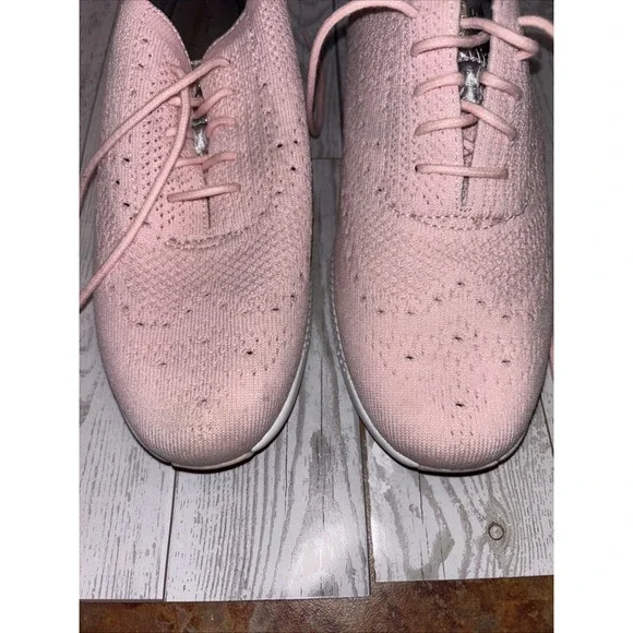 Cole Haan Women's 2 Zerogrand Knit Pink Wingtip Shoes, W10584 Sz 10B Stains - Picture 10 of 10